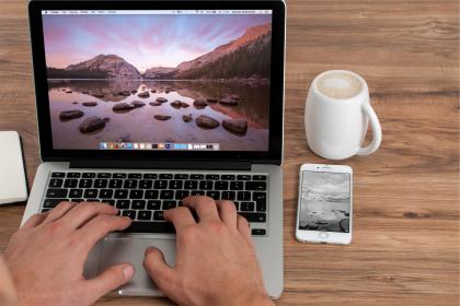 laptop on desk